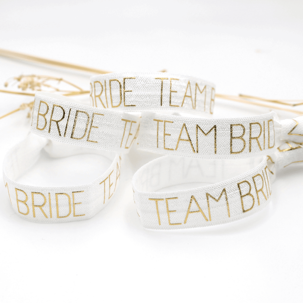elastische JGA Armbänder für dein Team Bride zur Hochzeit, die Brautparty oder den Junggesellinnenabschied