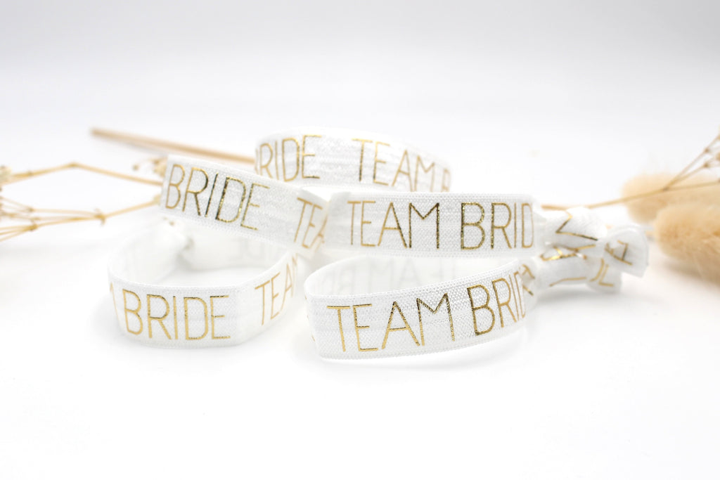Elastisches Armband im 5er Set für Brautjungfern und Team Bride und Trauzeuginnen