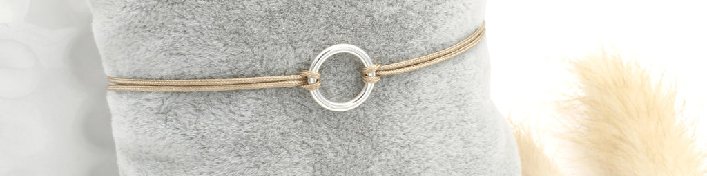 Makramee Armband Kreis in silber, gold oder rosegoldfarben, Freundschaftsarmbänder aus Nylon