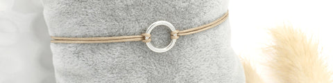 Makramee Armbänder für Damen, Freundschaftsarmbänder mit Herz in silber, gold oder rosegold Makramee Armband Kreis in silber, gold oder rosegoldfarben