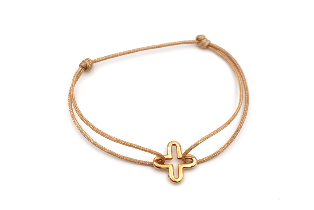 Armband Damen Kreuz mit Schiebeknoten Verschluss