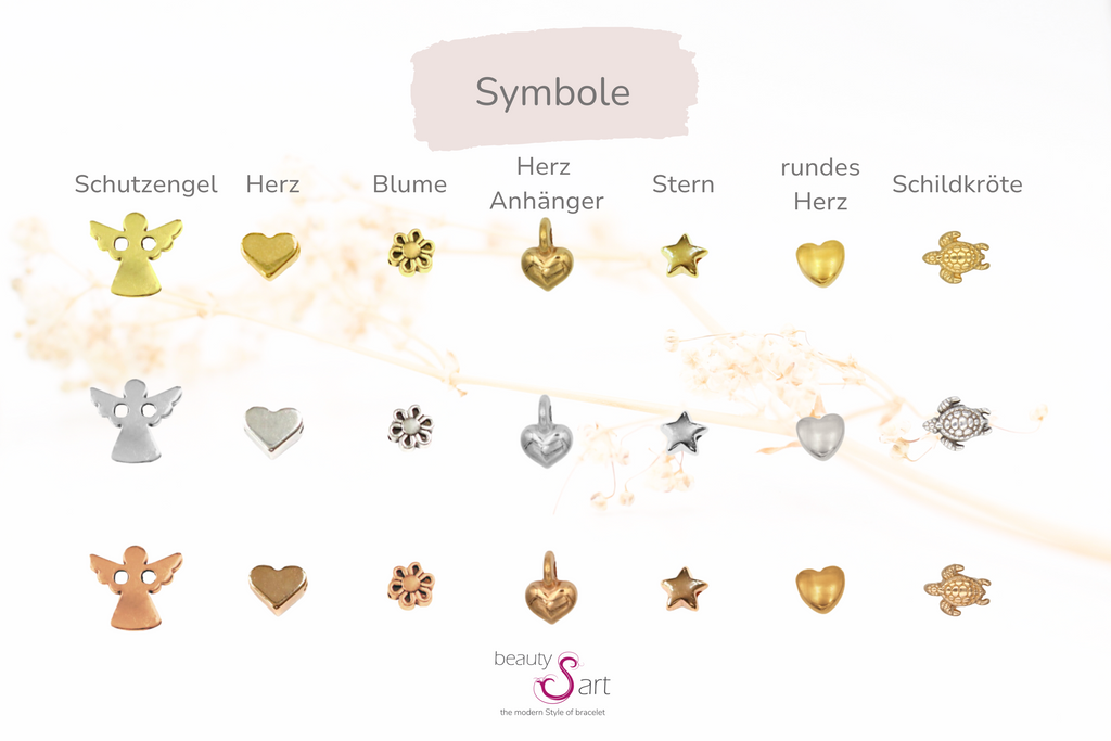 Auswahl der Symbole für das Armband mit Karte