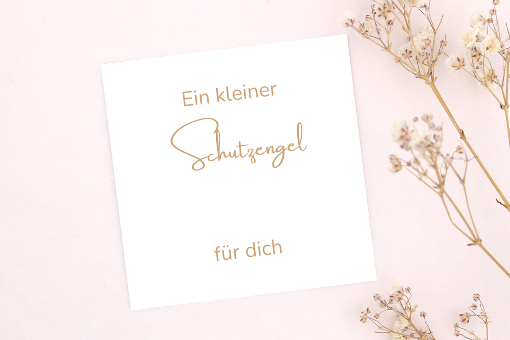 Karte EIn kleiner Schutzengel für dich als kleine individuelle Geschenkverpackung für dein Armband 