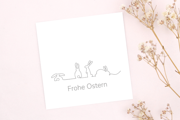 Frohe Ostern Karte als kleine individuelle Geschenkverpackung für dein Armband 