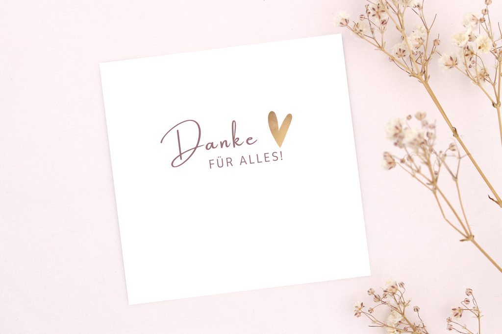 Dankeschön Karte für ein Armband oder Schmuckstück für der Freundin einfach mal Danke für Alles zu sagen