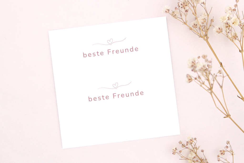 kleine beste Freunde Schmuckkarte passend für 2 Makramee Armbänder von Beautysart Design