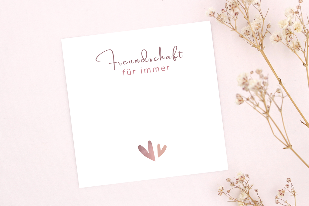 Freundschaftskarte: Freundschaft für immer, passend für 2 Makramee Armbänder von Beautysart Design