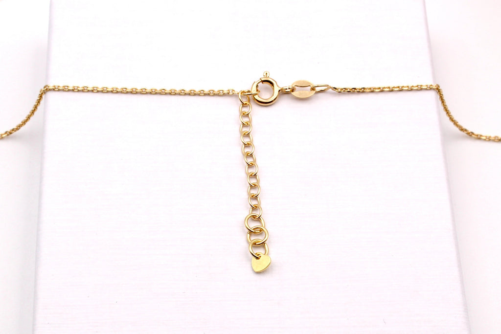 Halskette mit 4cm Verlängerung und kleinem Herz Anhänger