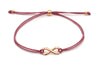 Aubergine Red farbenes Infinity Armband in rosegold