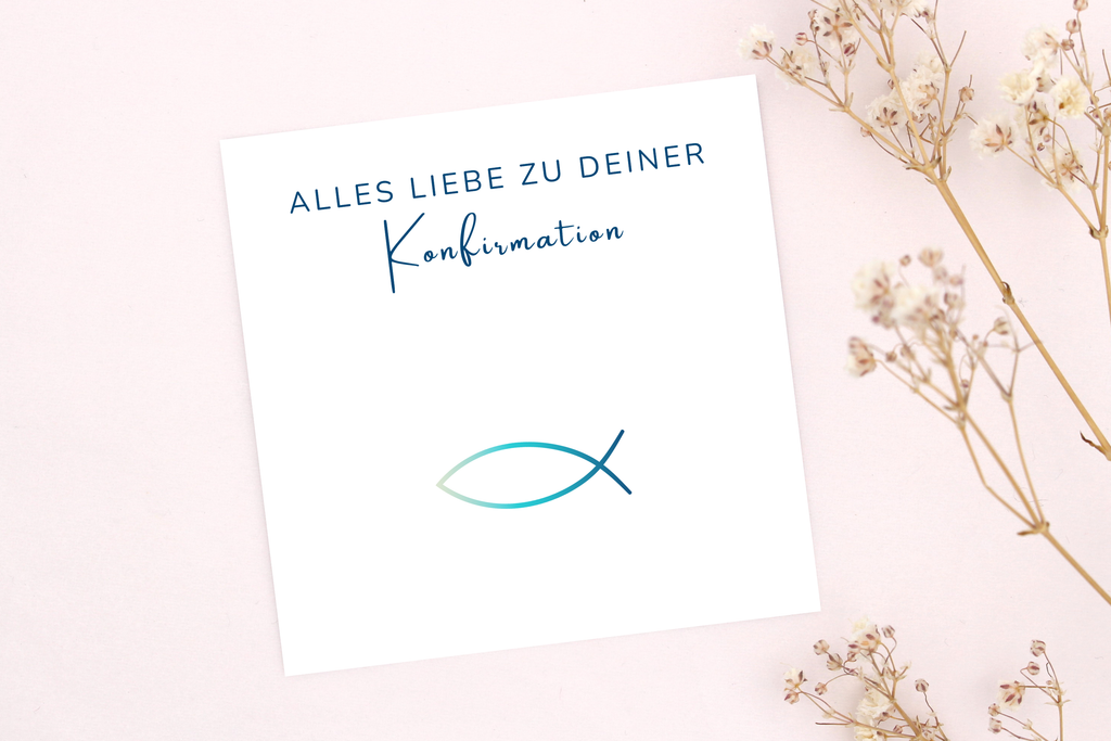Konfirmations Karte für Jungen als Ergänzung zu einem Armband