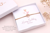 Lebensbaum Armband 925 Silber Rosé vergoldet mit Happy Birthday Karte und Schmuckschachtel verpackt