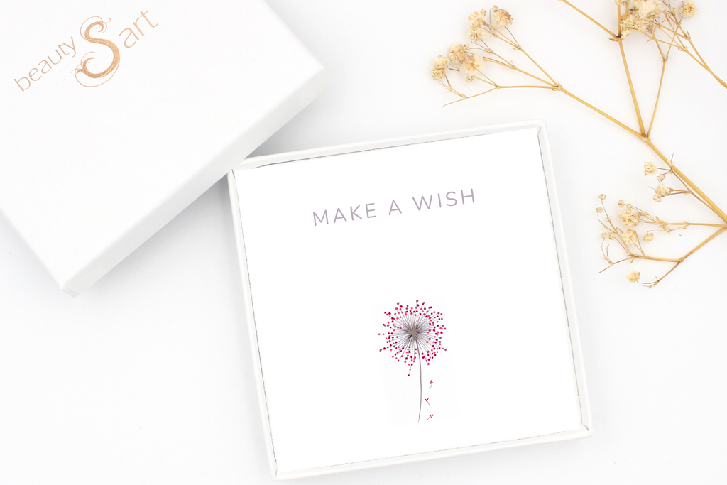 Make a wish Karte mit Schmuckschachtel als Geschenkverpackung für Armband und kleine Wünsche