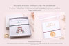 Karte mit Armband verpackt in einer Schmuckschachtel oder weißen Organzabeutel als Beispieldarstellung