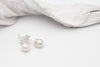 Perlen Ohrringe 925 Silber Weiß 