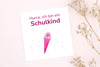 Schulkind Karte mit Schultüte, passend zu einem Schmuckstück von Beautysart Design