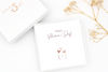 Happy Valentine´s Day, bezaubernde weiße Schmuckschachtel mit Karte für Armbänder