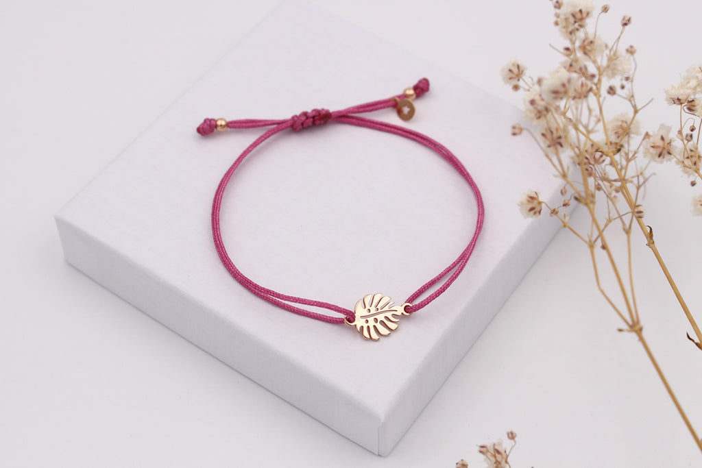 Armband mit Monastera Blatt 925 Silber als Geschenkidee für Frauen und Naturliebhaber
