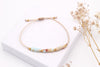 Damenarmband aus Makramee mit sommerlichen Tubes und 925 Silber Perlen in gold, silber oder rosegold