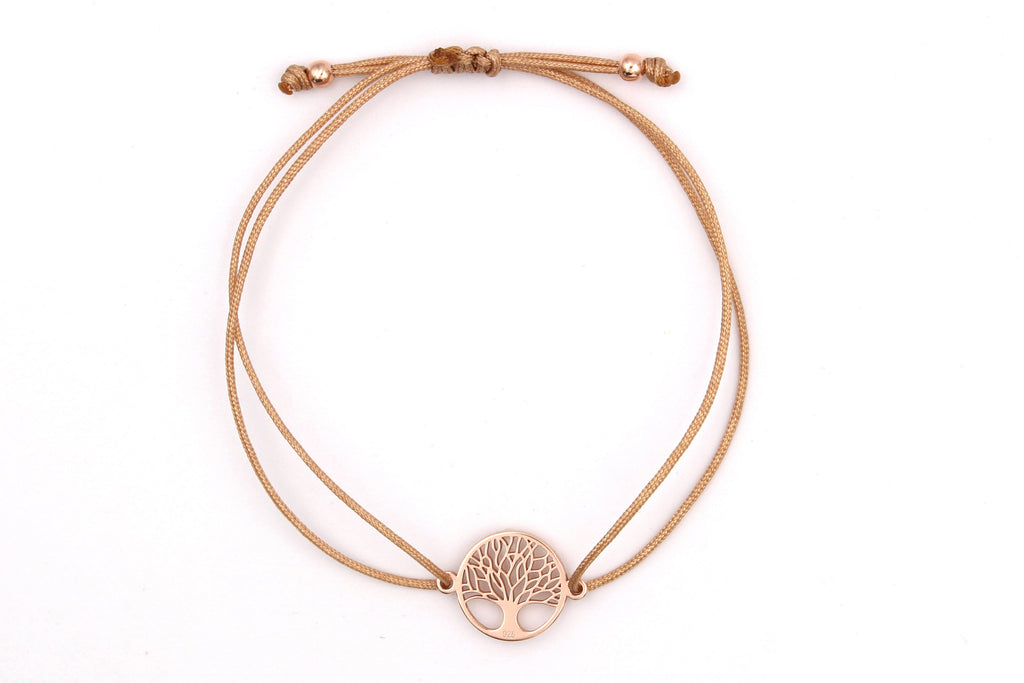 Tree of life Armband mit Lebensbaum Anhänger in 925 Silber Rosé vergoldet