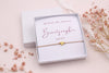 Willst du meine Brautjungfer sein Armband mit Karte und Box im Set