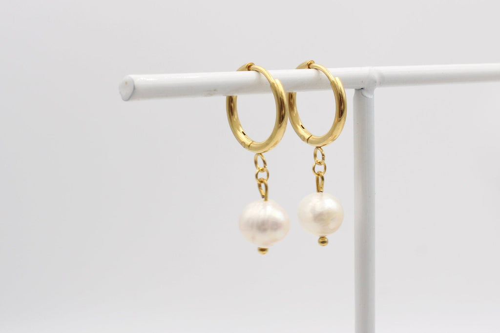 Creolen Set mit Perlen