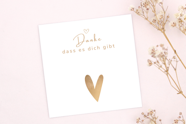 Danke dass es dich gibt Karte für Armband mit persönlicher Nachrocht