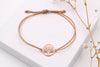 Makramee Armband Baum des Lebens rosegold als Familienarmband