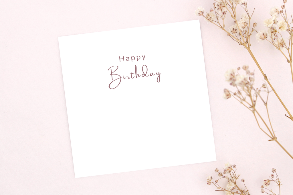 Geburtstags Grußkarte für dein Armband als kleine besondere Geschenkidee mit der Aufschrift: Happy Birthday