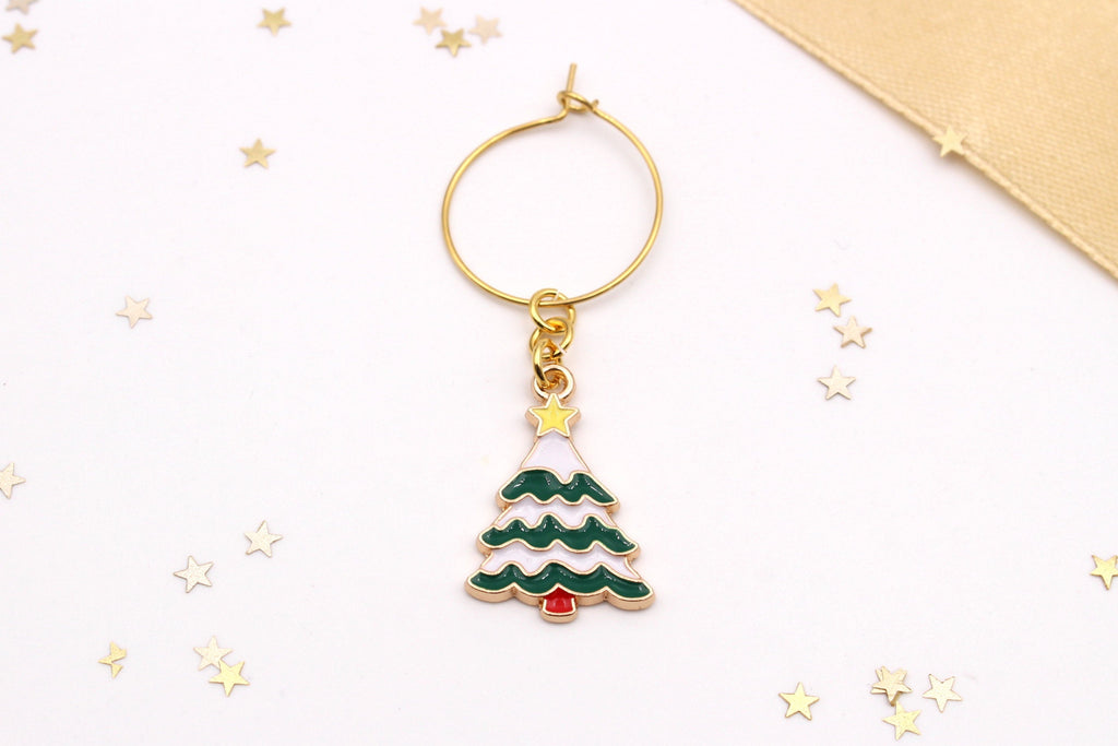 hochwertiger Glasmarkierer Weihnachten mit Tannenbaum