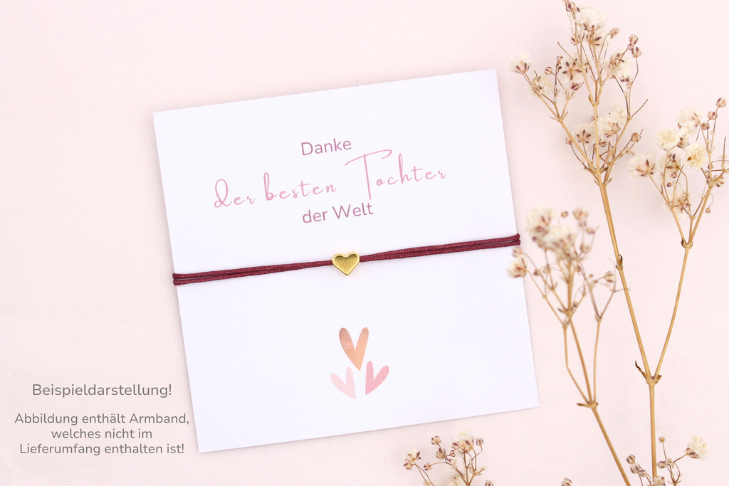 Karte mit Armband als Beispieldarstellung