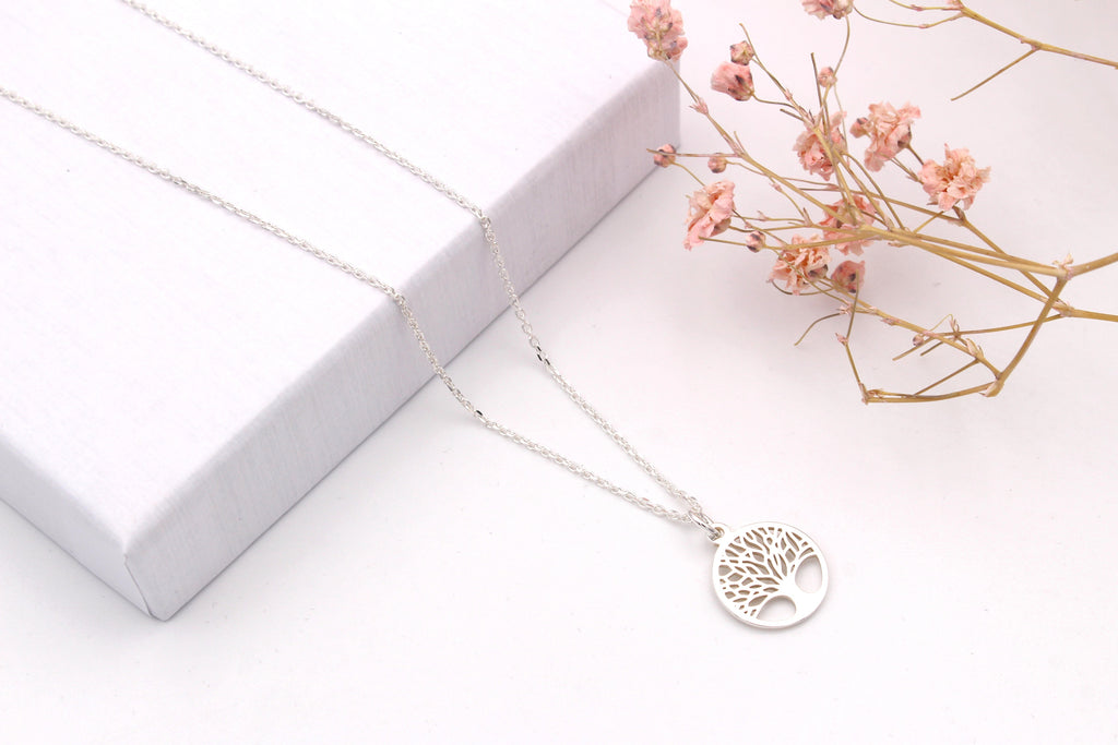 Kette Lebensbaum in 925 Sterling Silber als Geschenk für Damen