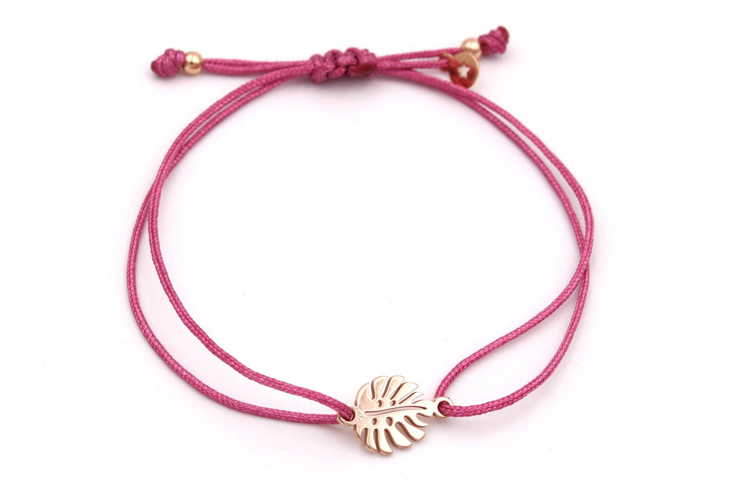 Makramee Armband mit bormbeere farbenem Makrameeband und 925 Silber Anhänger für Damen