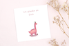 Ich glaube an Dich Karte mit rosa Dino passend zu einem Armband
