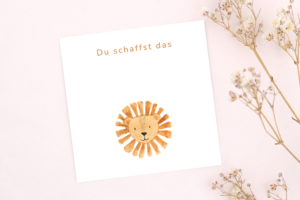 Du schaffst das Karte für unsere Armbänder zur Einschulung und Schulabschluss