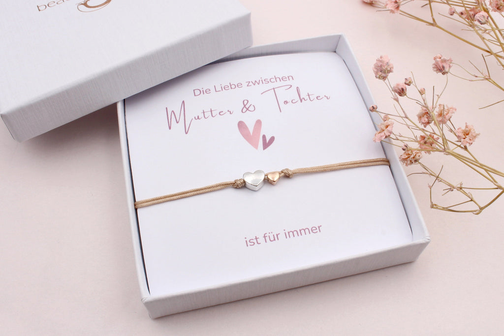Mutter Tochter Armband mit Karte, die Liebe zwischen Mutter und Tochter ist für immer