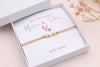 Mutter Töchter Armband mit Karte und Text, die Liebe zwischen Mutter & Tochter ist für immer