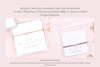 Karte mit Armband verpackt in einer Schmuckschachtel oder weißen Organzabeutel als Beispieldarstellung