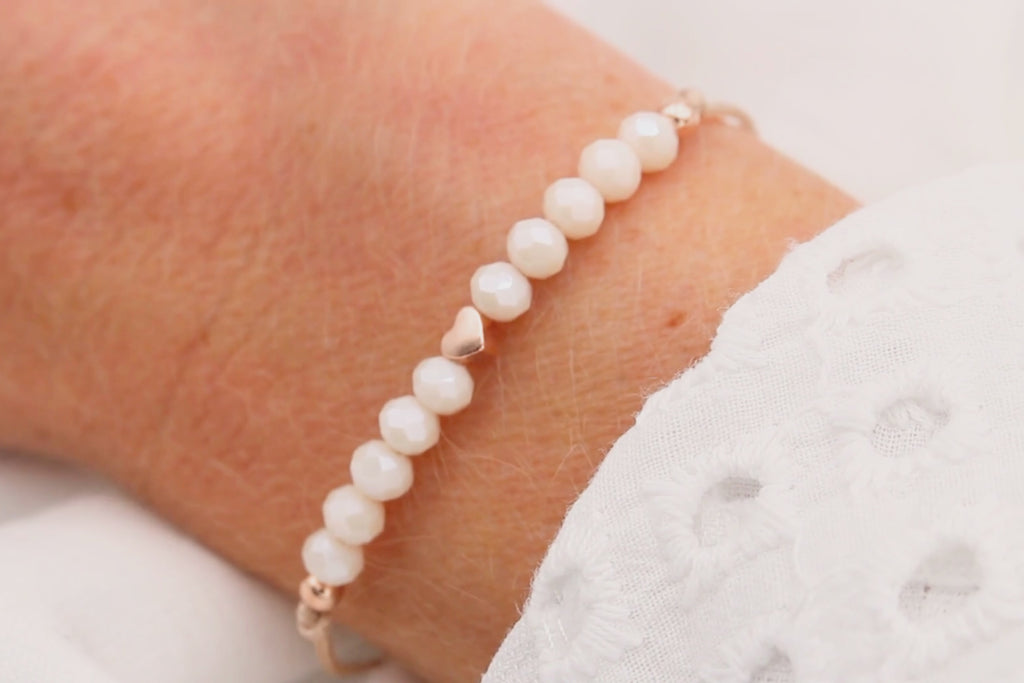 Video Wedding Bracelet Braut und Trauzeugin mit Her 925 Rose vergoldet