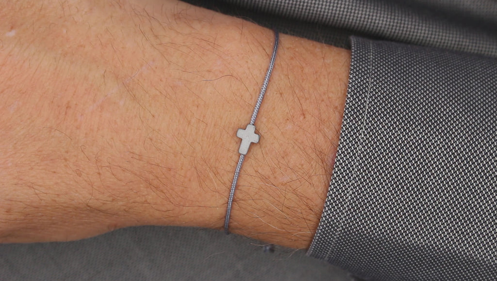 Video Herren Armband mit Kreuz