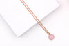 Kette mit Rosenquarz Anhänger rund aus 925 Silber Rosé vergoldet und perfekt als Geschenkidee für die Frau