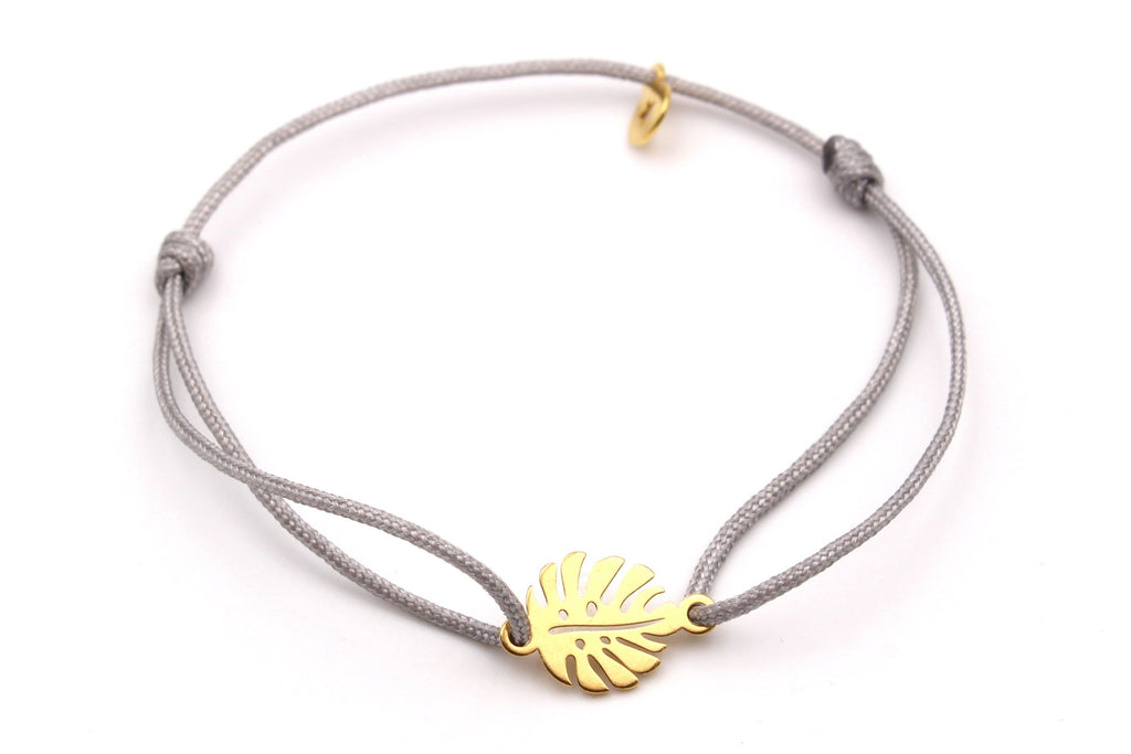 Monastera Armband mit Schiebeknoten Verschluss