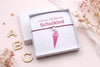 Schutzengel Armband mit Schultüten Karte in Schmuckschachtel als Einschulungsgeschenk