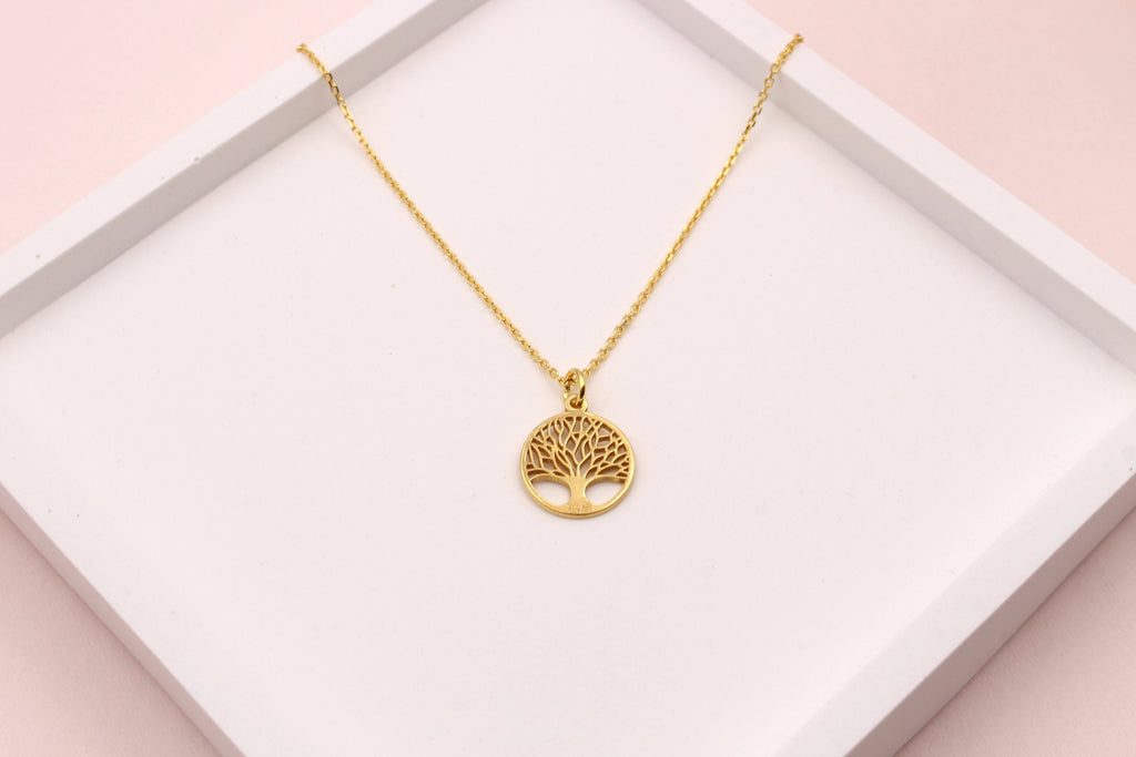 Halskette mit Lebensbaum Kette in gold