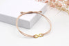 Familienarmband oder Partnerarmband mit Infinity Schleife in goldfarben