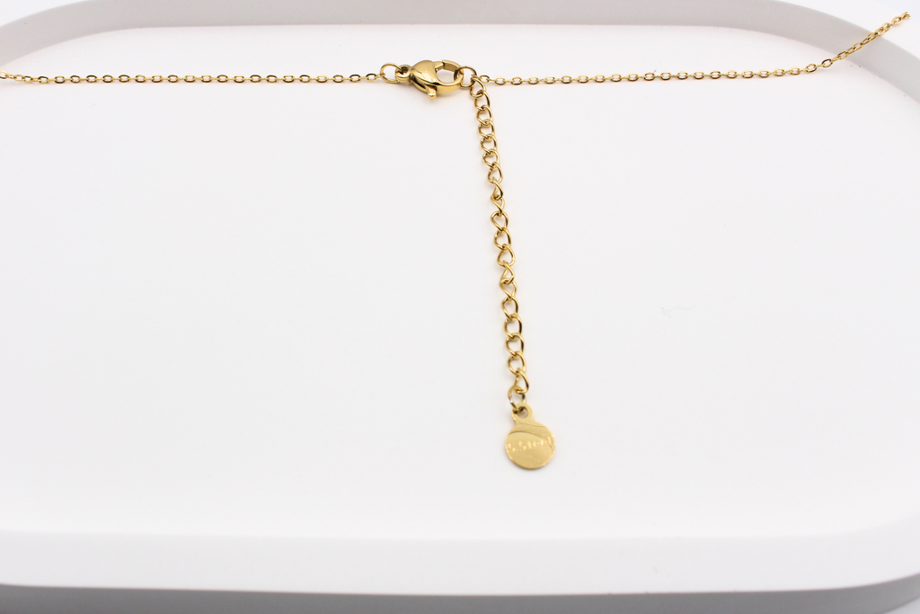 6cm Verlängerung der Kette mit Plättchen gold