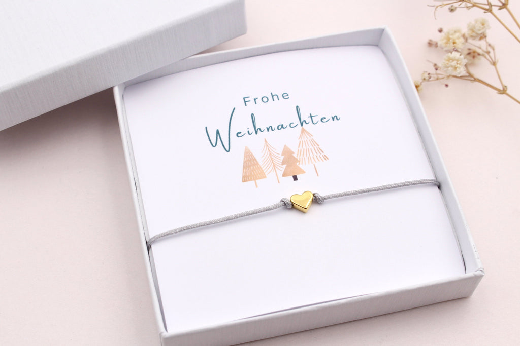 Weihnachtsarmband mit Karte als kleines Wichtelgeschenk für Freundin, Familie und Kolleginnen