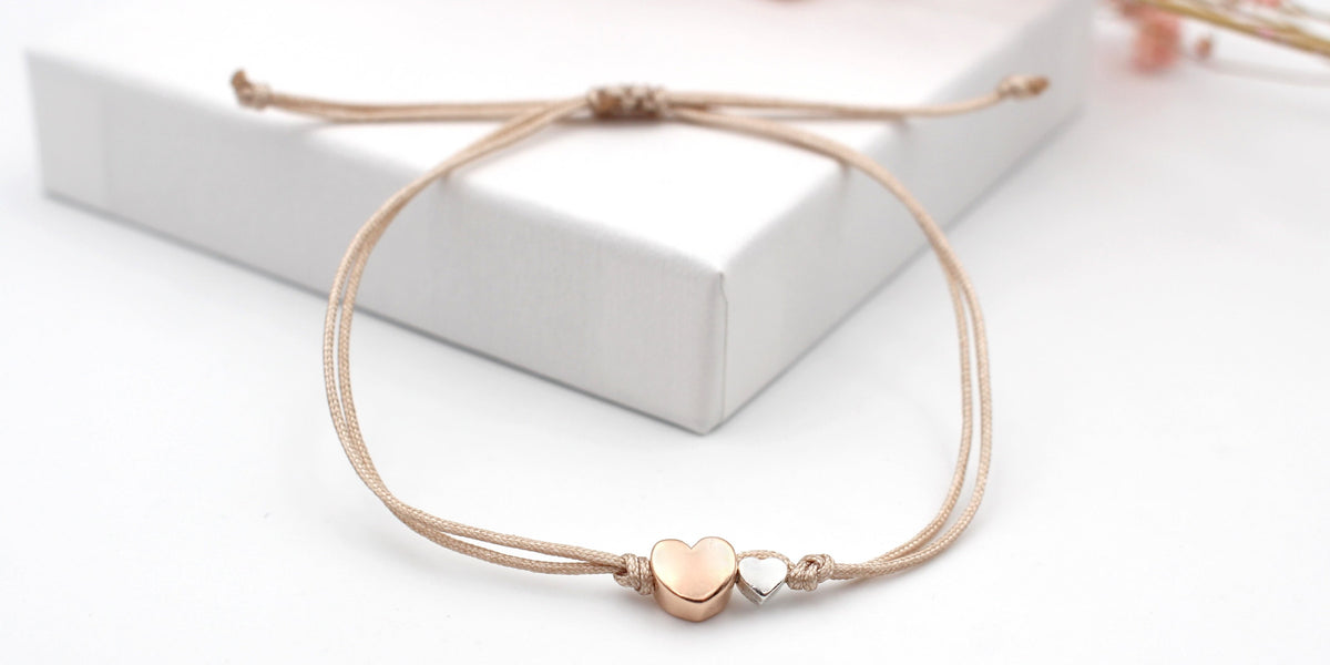 BelleFlair Mutter-Tochter Armband Set - Herz Deko Für Schulanfang