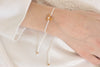 Schutzengel Armband weiß Engel Farbe rosegold, Makrameearmband, Kommunion