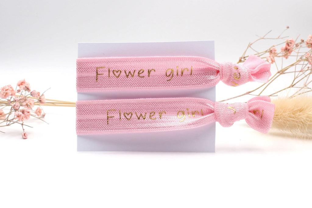 2 Armbänder aus Stoff, elastisch und dehnbar als Geschenkidee für die Blumenmädchen