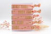 5 elastische Armbänder im Set in apricot/lachsfarben für den Junggesellinnabschied oder die Braut Party